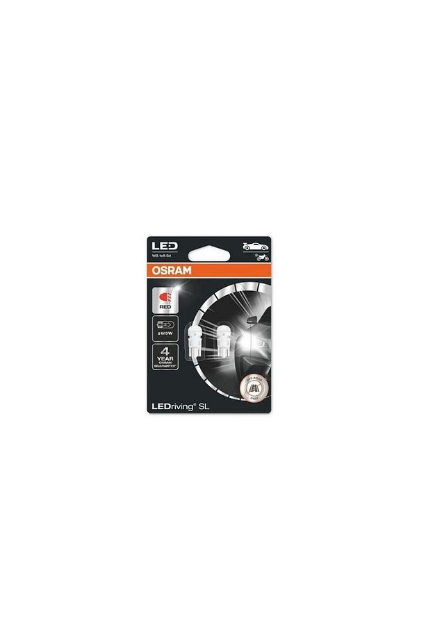 MİNYATÜR AMPUL 1W 12V W2.1X9.5D VS2000 2 W5W KIRMIZI LEDRİVİNG OSRAM 2825DRP-02B - 1