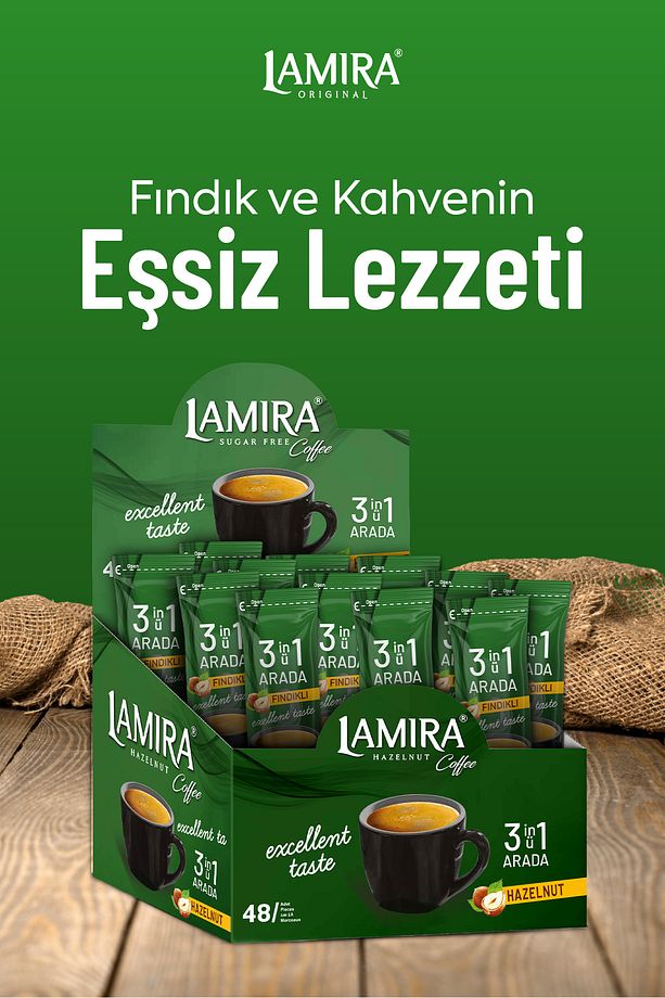 Lamira Fındıklı Kahve 3ü1 Arada 18g 48 Adet - 2