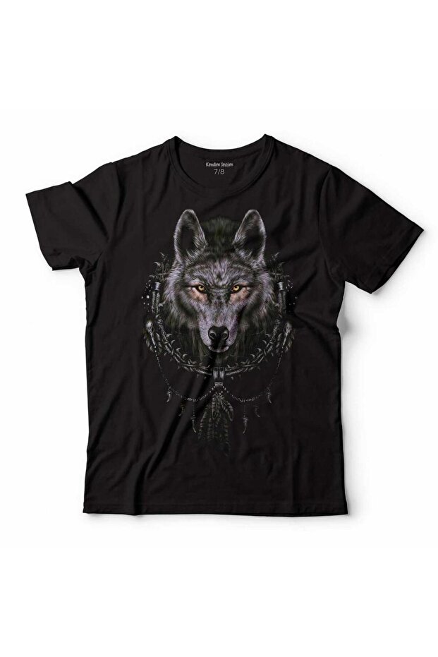 Bozkurt Head Wolf Wolf Head Göktürk Children's T-Shirt