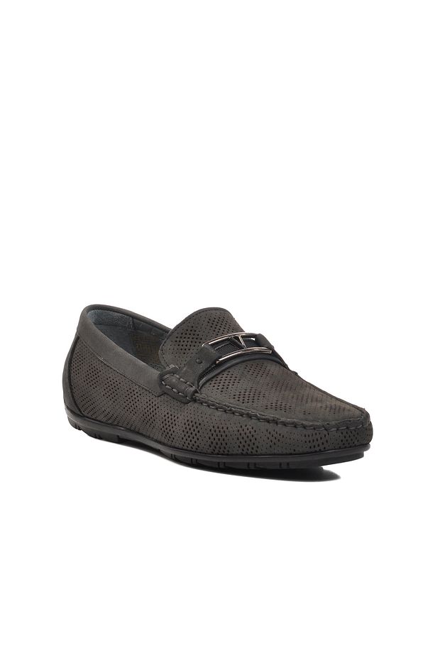 Ayakmod Siyah Nubuk Erkek Loafer Ayakkabı - 1