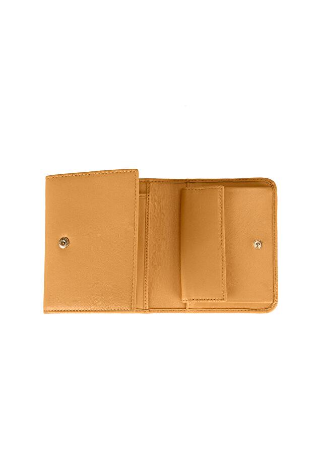 Hadlen Turuncu Kadın Deri Cüzdan - 6