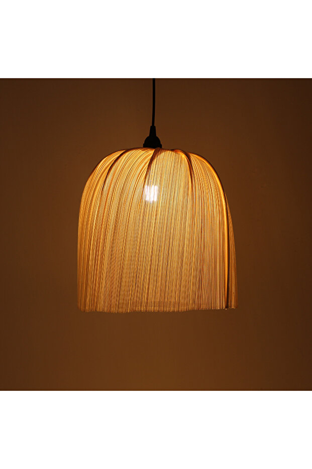 Meltem 32x32 cm Bambu Orta Boy Sarkıt Lamba - 4