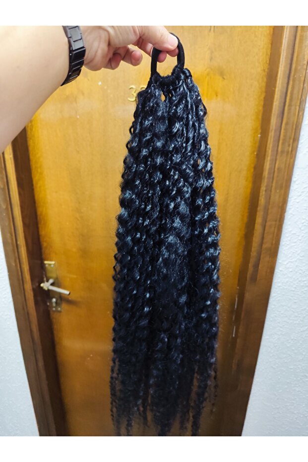 siyah lastikli afro - 3