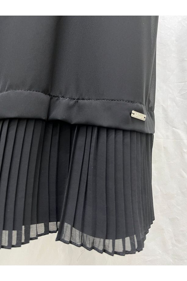 Süssü Sıfır Kollu Önü Şifon Piliseli Penye Içlik Tunik 90 Cm 876 1282 - 9