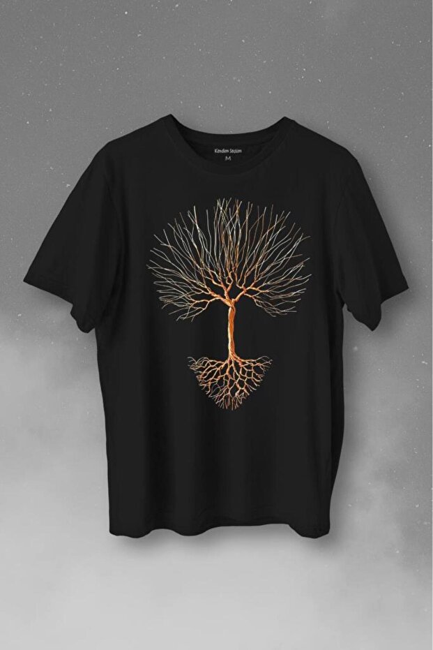Nature Tree of Life Dry Tree Root Printed T-Shirt Unisex T-shirt