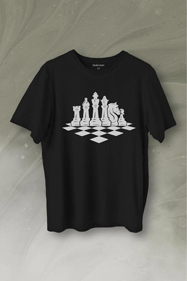 Chess Intelligence Strategy Game Chessboard Printed T-Shirt Unisex T-shirt