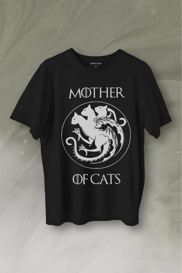 Mother Of Cats Mom Cat Mother Animal Lover Veterinarian Mommy Printed T-Shirt Unisex T-shirt