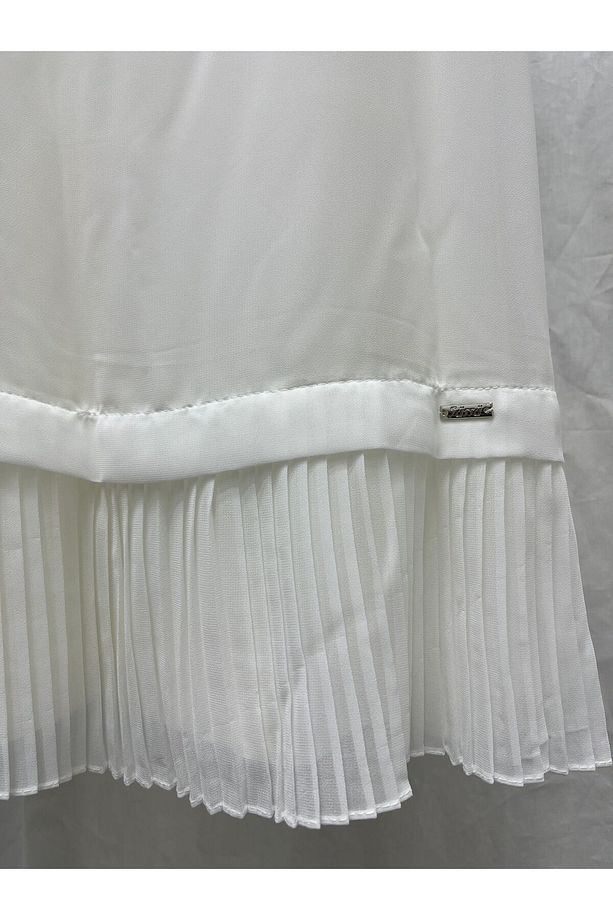 Süssü Sıfır Kollu Önü Şifon Piliseli Penye Içlik Tunik 90 Cm 876 1282 - 8