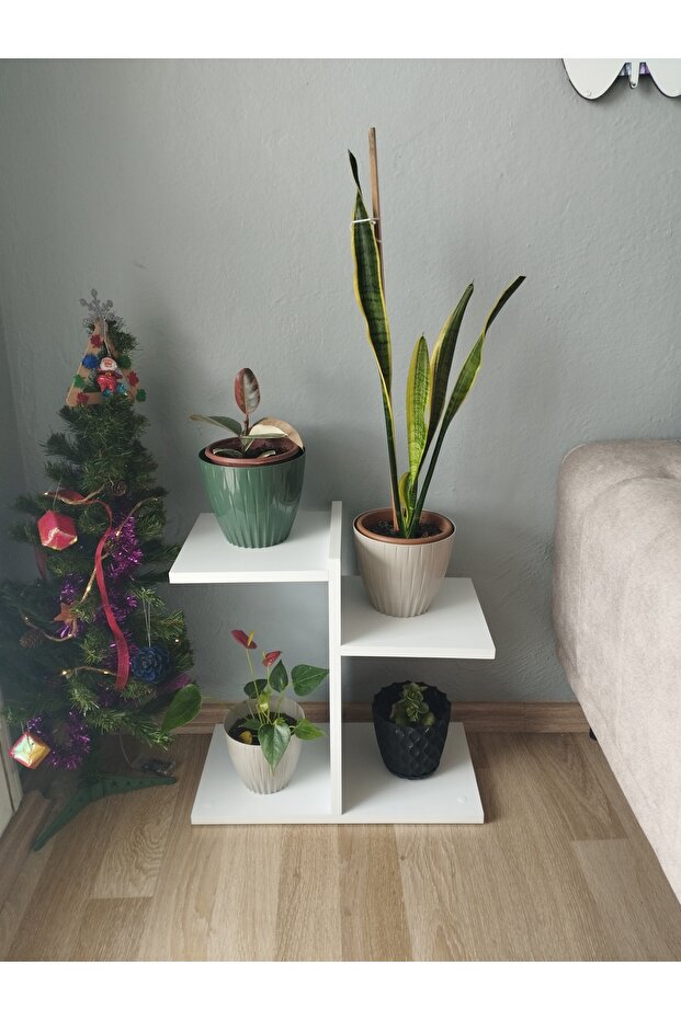 mdf beyaz çiçeklik - 3