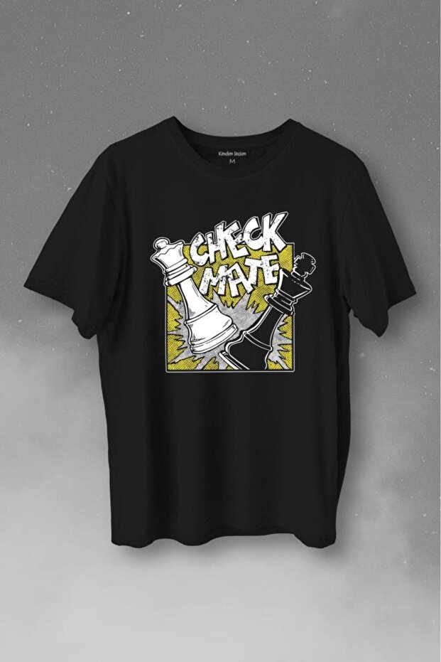 Checkmate Chess Check Mate Chess King Queen Gambit Printed T-Shirt Unisex T-shirt