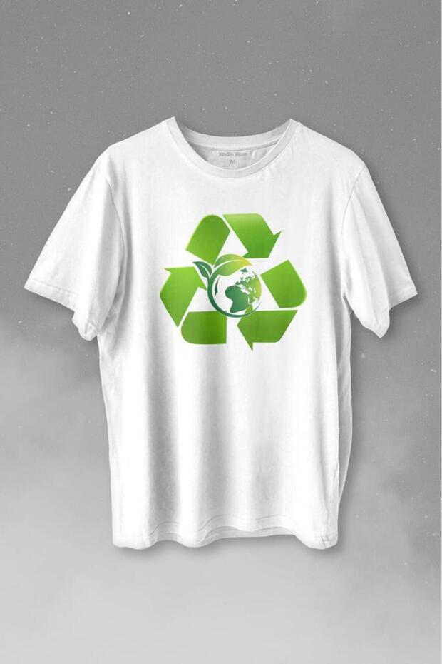 Recycling Clean Green Environmental Awareness Printed T-Shirt Unisex T-shirt
