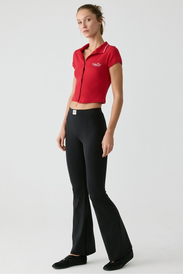 Sports Pants - Black - Flare