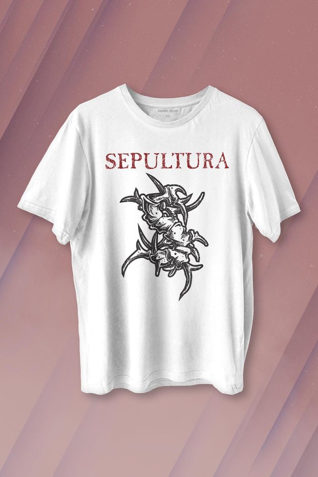 Unisex White T-Shirt Sepultura Cavalera Metal Rock Music Brazil Music Printed T-Shirt