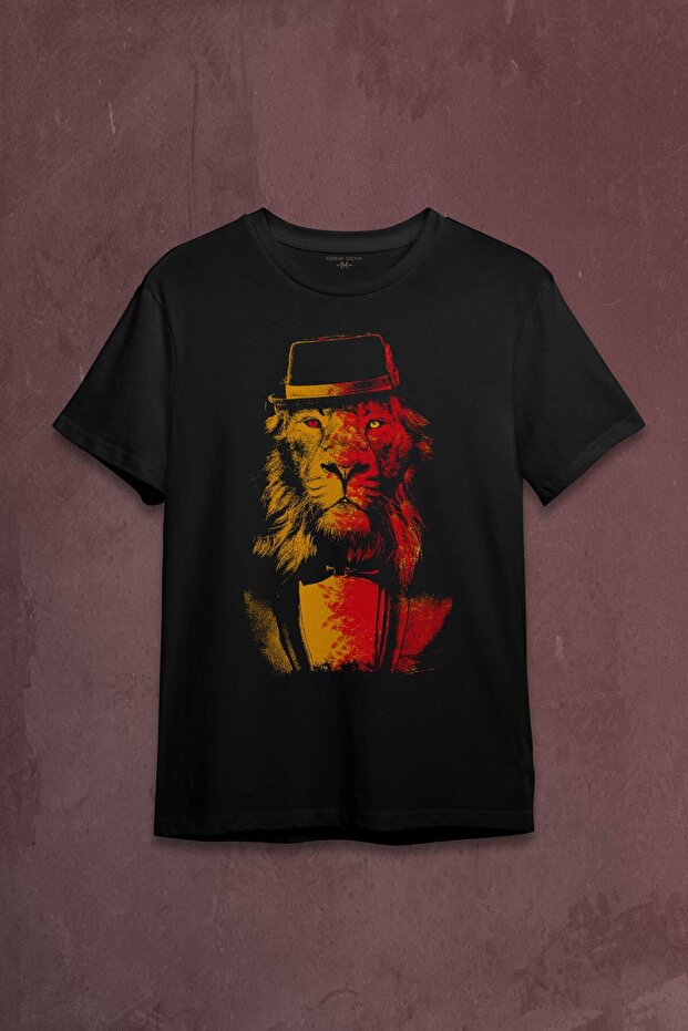 Suit Up Lion in Suit Modern Tie Lion Printed T-shirt Unisex t-shirt