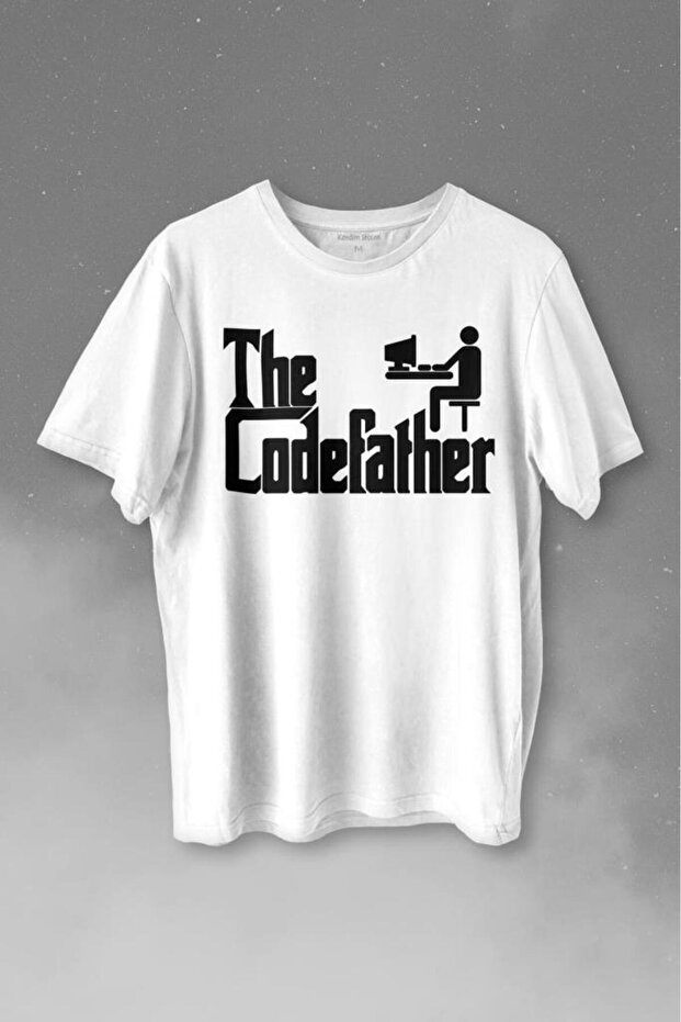 The Codefather Godfather Computer Code Pirate Hacker Software Developer Printed T-Shirt Unisex T-shirt