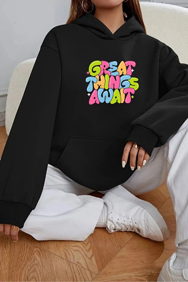 Women's Printed Sweatshirt - Compact Fabric (Cotton Inside)