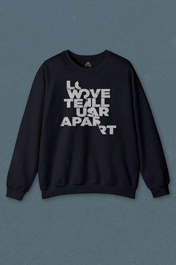 Navy Blue Sweatshirt Joy Division Love Will Tear Us Ian Curtis Printed Unisex Sweet