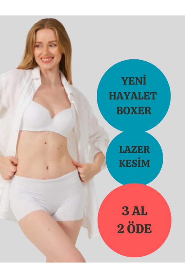 Single Basic Laser Cut Seamless Women's Boxer Briefs Economic Package (Extra Soft and Extra Stretchy)