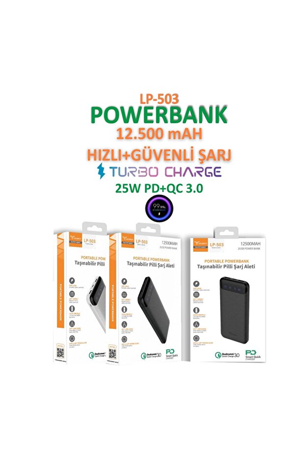 Redmi Note 8 / Note 9 / Note 10 / Note 11 / Note 12 / Note 13 uyumlu Powerbank 12.500 mAh - 4