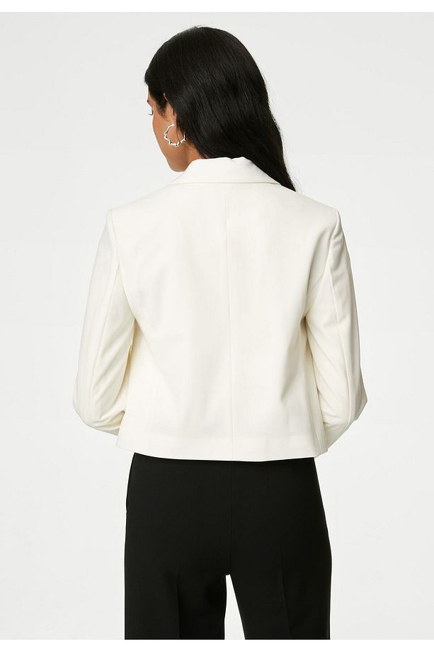Tailored Fit Crop Yün Blazer Ceket - 4