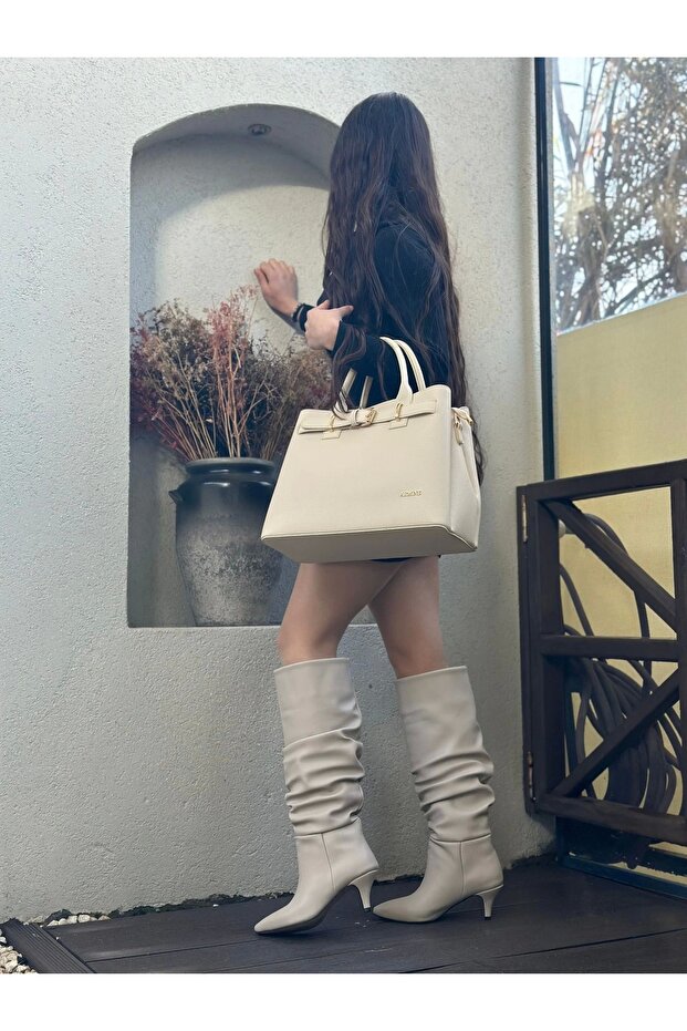 ZENNE PARK KREM KÖRÜKLÜ BOT - 1