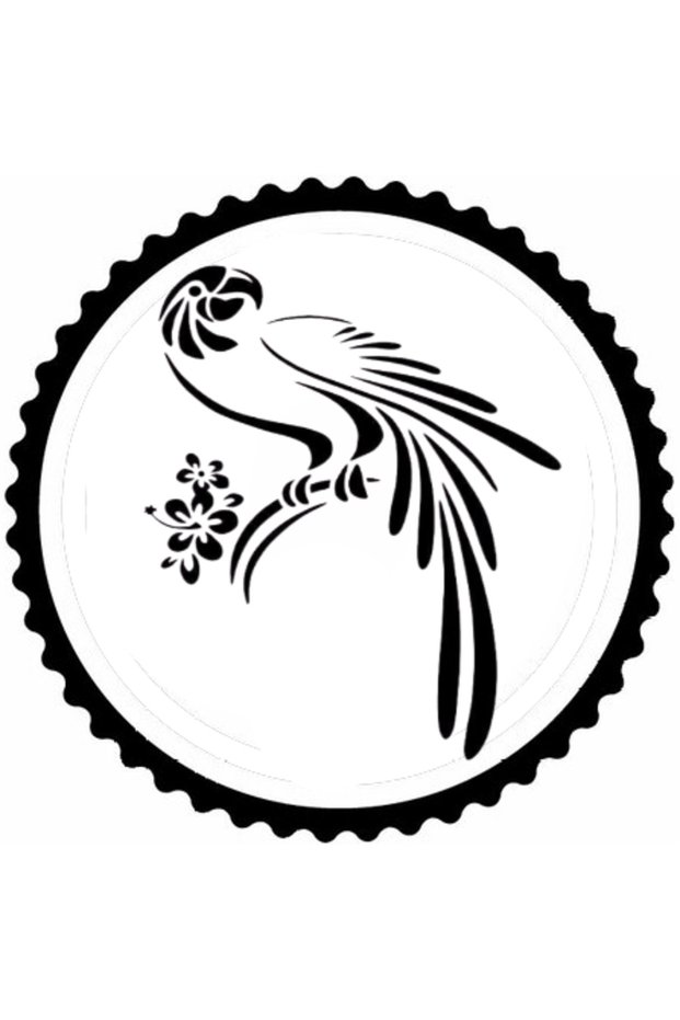 Bird Design 2.Model Sticker 30 X 30 cm