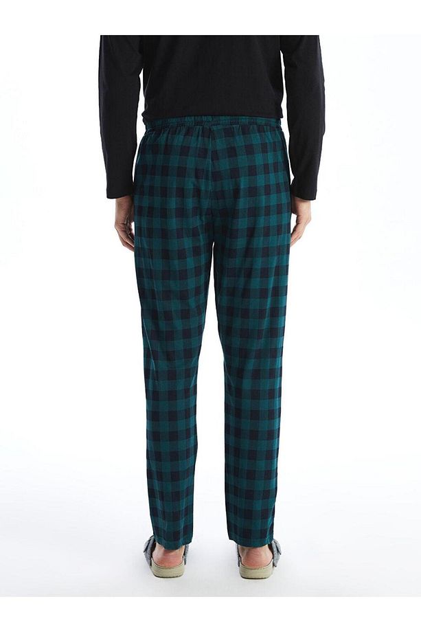 Standart Kalıp Ekose Erkek Pijama Alt - 4