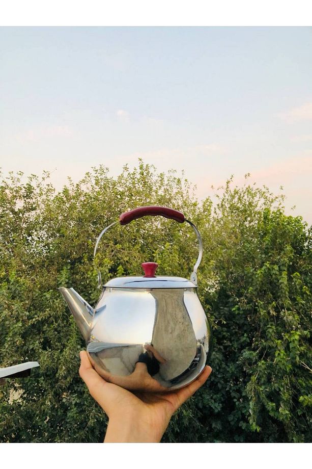 Paslanmaz Çelik Üstten Kulplu Kamp,piknik,soba Üstü,çaydanlık Tek Çaydanlık 3 Numara 3,5 Litre - 7