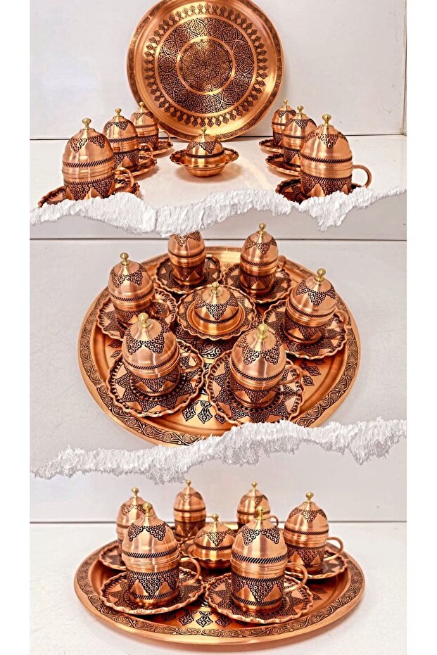 Bakır fincan seti - 1