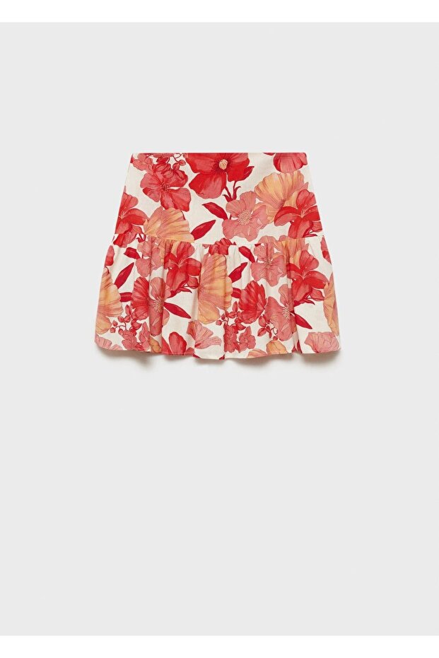 Çiçekli volanlı etek - 3