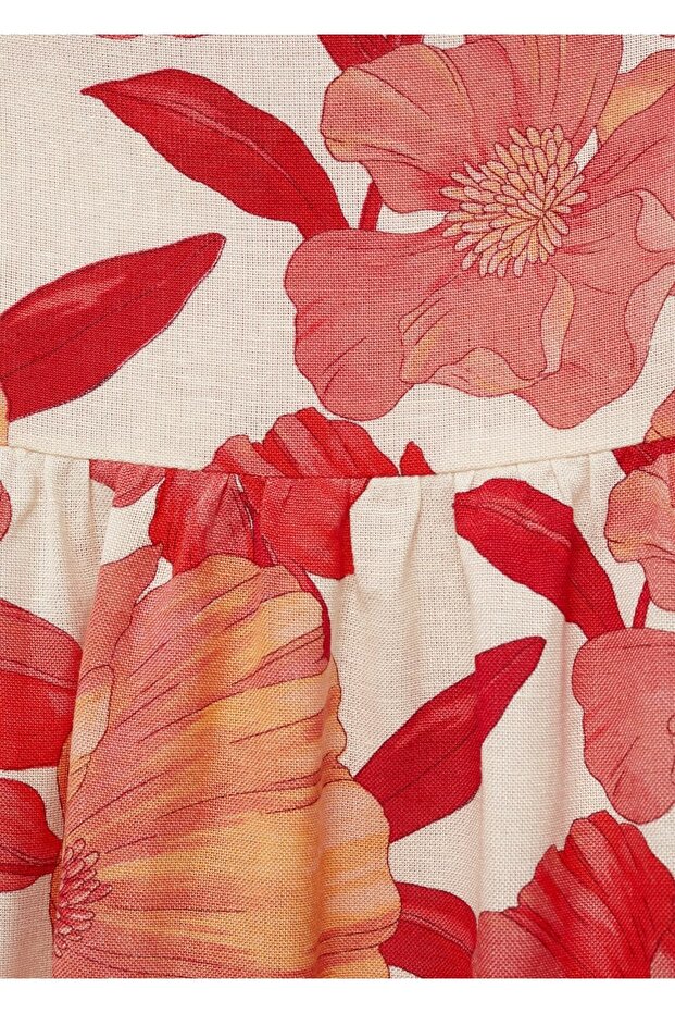 Çiçekli volanlı etek - 7