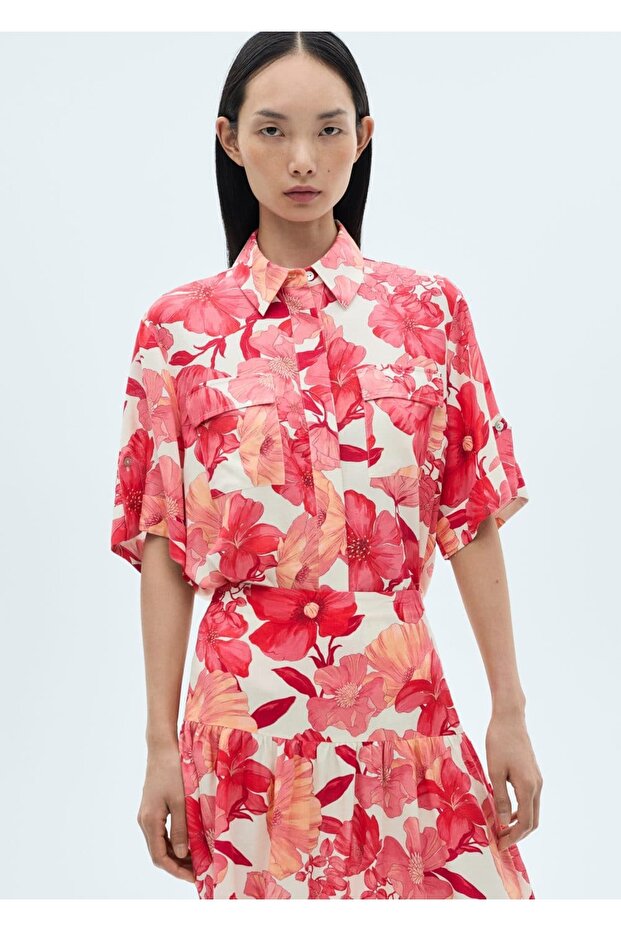 Çiçekli volanlı etek - 6