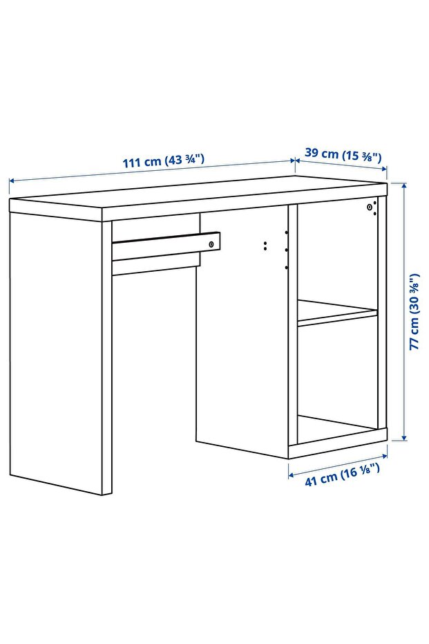 çalışma masası, beyaz - 7