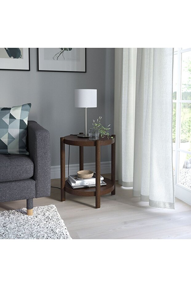 Side Table, Height: 56 cm Diameter: 50 cm - 4