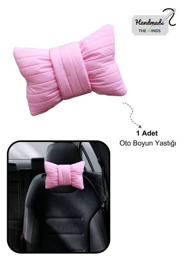 Pink 1Pcs Neck Support Pillow, Bow Tie Pillow for Quilting, Travel, Travel, Auto Car, Vehicle