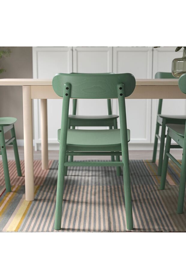 RÖNNINGE ahşap sandalye, yeşil - 5