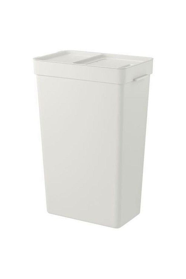 Hallbar 35 Litre Çöp Kutusu, Atık Ayırma, Çamaşır Ayırma Kutusu Açık Gri - 1