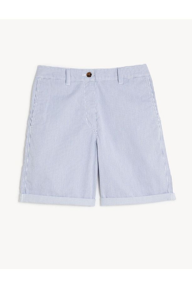 Regular Fit Chino Şort - 5