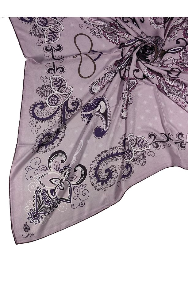Mısırlı Eşarpları Mısırlı Eşarp Alize Krep Etnik Desenli Eşarp 140x140 Cm - 1