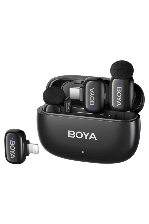 Mini Wireless Yaka Mikrofonu - Siyah - 1