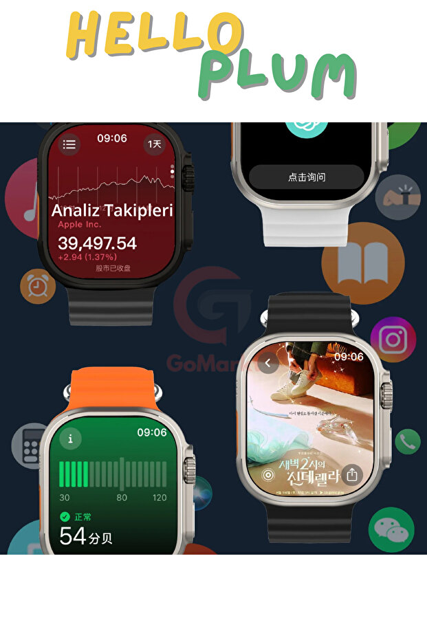 Hello Watch 4 Plus 4G Android Akıllı Saat Sim Kartlı Wifi Özellikli 2.04" Ekranlı Akıllı Saat 49MM - 5