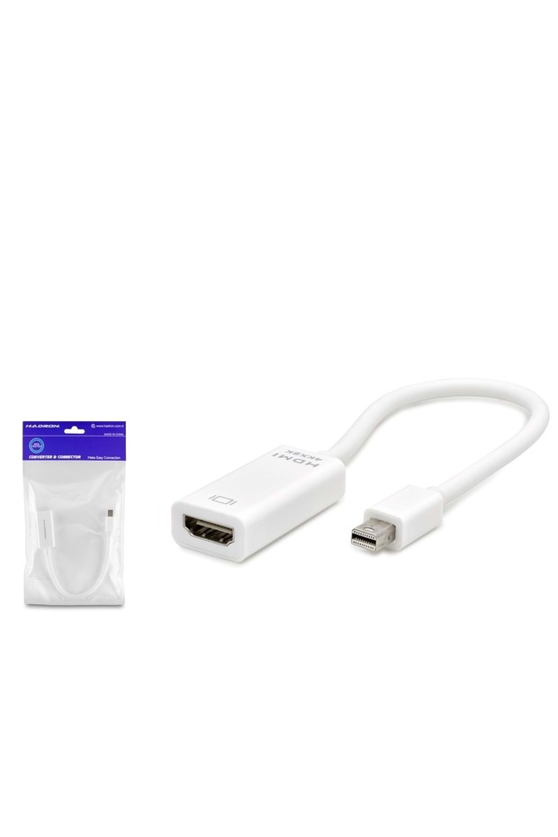 HDX7768 محول صور من Mini DisplayPort إلى HDMI بدقة 4K 30 هرتز باللون الأبيض
