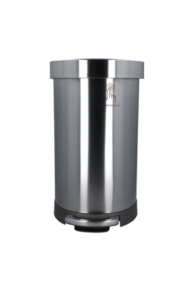Stainless Steel Semi-Round Pedal Bin - 1