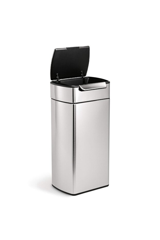 Rectangular Touch-Bar Stainless Steel Trash Can - 3