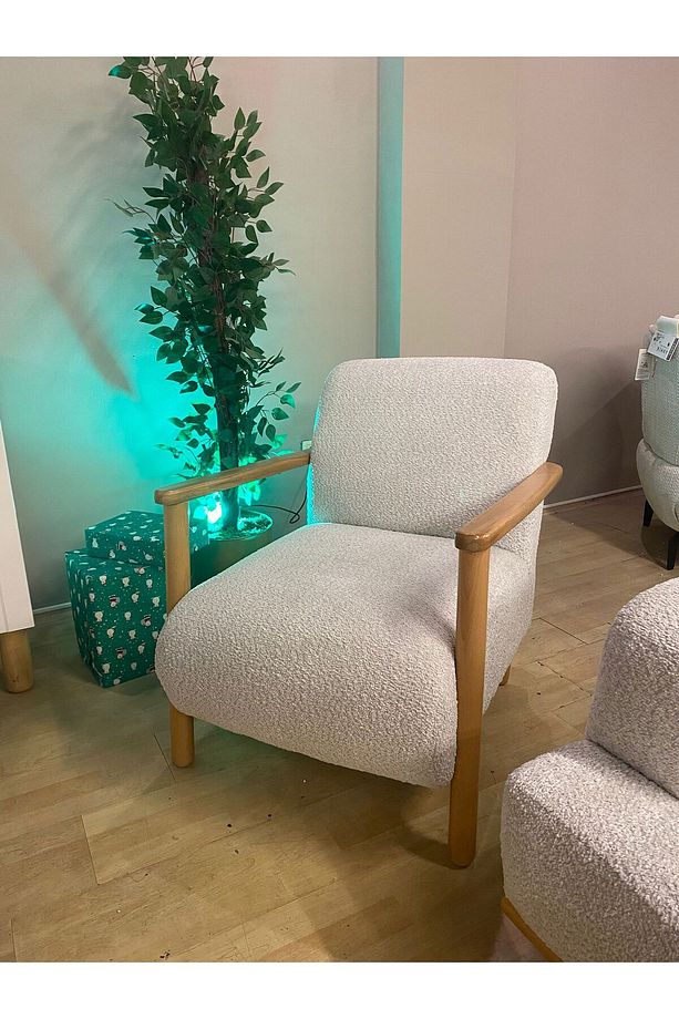 İskandinav Ahşap Ayaklı Berjer, Bekleme salonu, Kahve Köşesi, Balkon - 1