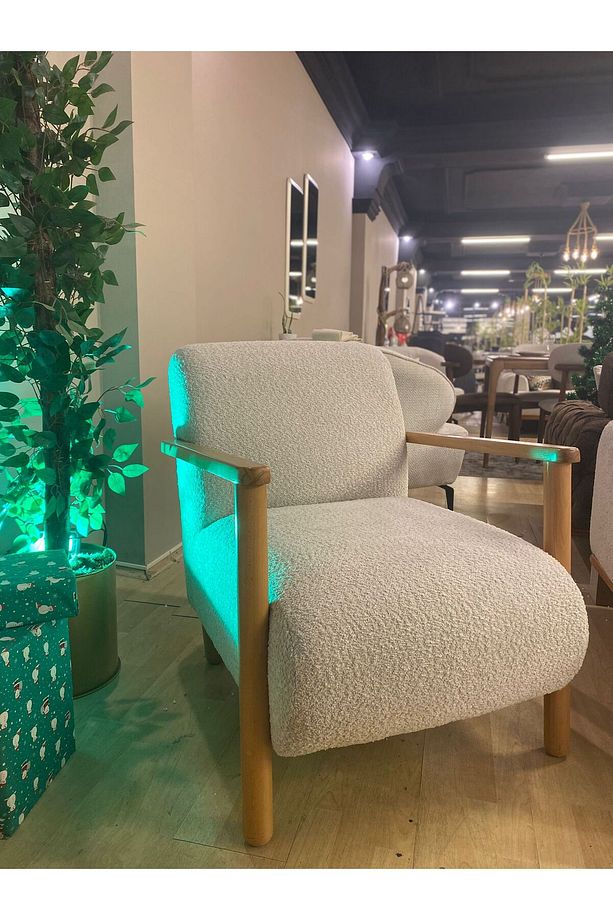 İskandinav Ahşap Ayaklı Berjer, Bekleme salonu, Kahve Köşesi, Balkon - 2