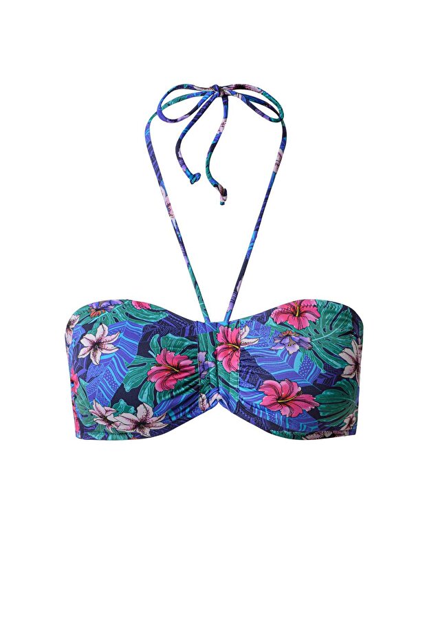 Trappes Strapless Bikini Set Plant Patterned - 7