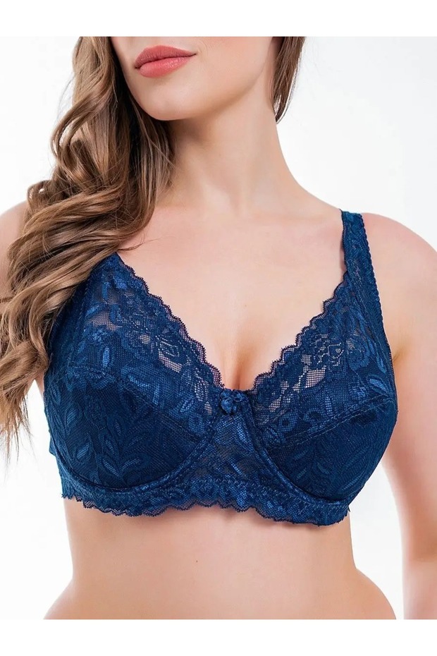 حمالة صدر من نوع Espera Model Dantelli Balenli بدون إسفنج وبدون وسادات، لون أزرق داكن