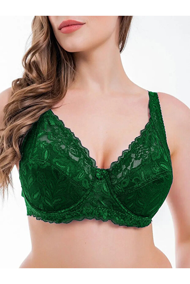 حمالة صدر من نوع Espera Model Lace Underwire بدون إسفنج وبدون وسادات، لون أخضر زمردي