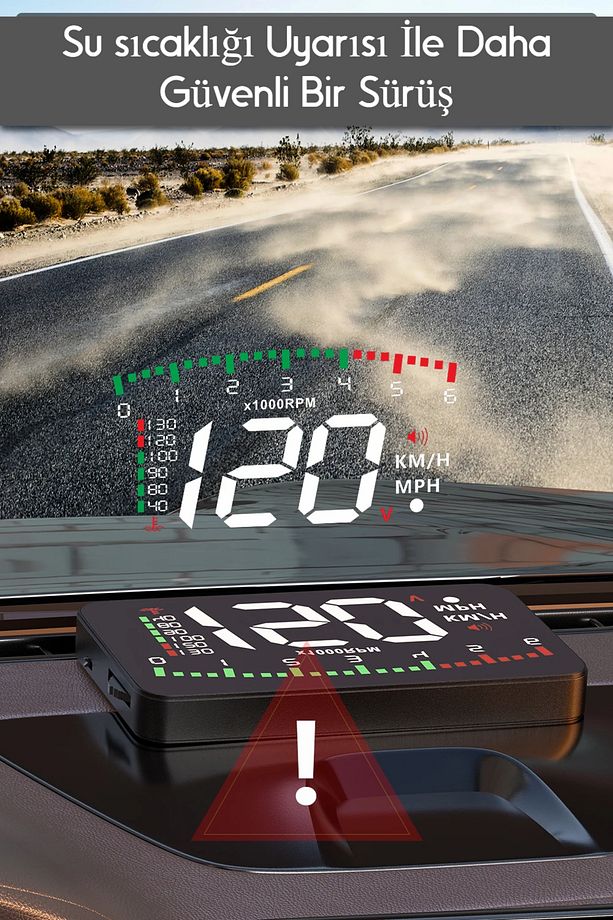 G10 Otomatik Hud Ekran Araba Projektör Alarmı Hız Göstergesi - 6